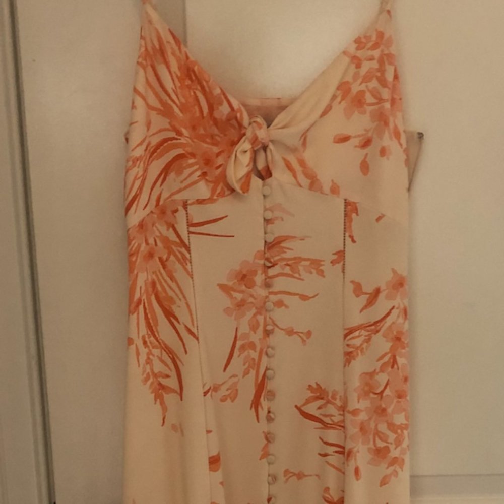 Joie Pink & White Silk Maxi Dress